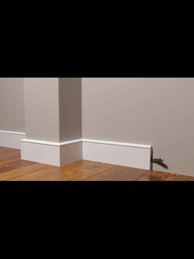 Напольный плинтус Decor-Dizayn DD49, для покраски, влагостойкий, ударопрочный, 2 метра