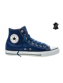 Кеды Converse Chuck Taylor кожаные высокие синие