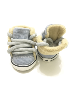 Джинсовые кеды для собаки утепленные