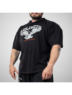 Размахайка с капюшоном Legal Power   Stonewashed Pique Jersey 2151-833 черный каменный