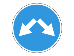 Знак дорожный 4.2.3 Объезд препятствия справа или слева