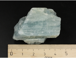 Берилл голубой (Аквамарин), необработанный, дикий образец, Бразилия (43*28*22 мм, 45 г) №37877