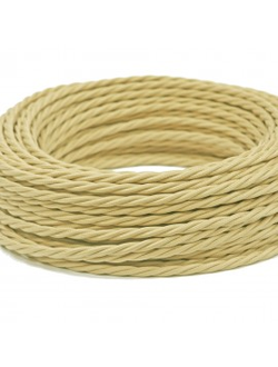 Провод витой в ретро стиле ПРВ 2х0.75 слоновая кость