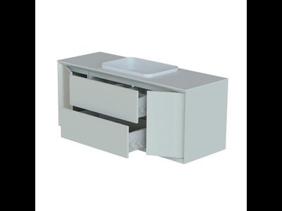 ШКАФ НИЖНИЙ ФРЕЙМ 1400-570-3 СТОЛЕШНИЦА НАТУРАЛЬНЫЙ МРАМОР BIANCO CARRARA