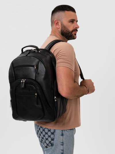 Кожаный рюкзак Gerardo black (арт. 3045-01)