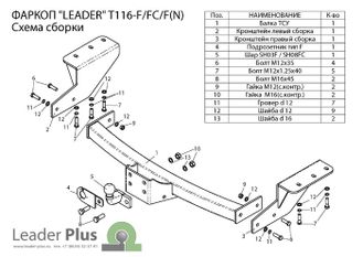 ТСУ Leader Plus для Lexus NX (2014-2021), T116-FC / T116-F