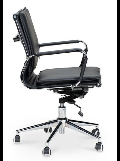 Кресло Харман LB (black) хром черная экокожа