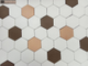 Декоративная облицовочная плитка гексагон Kamastone Соты 11368-1 белый с бежевым и коричневым, микс