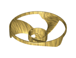 Propeller 3 Blade 13 Diameter Ninjago Airjitzu Flyer Vortex Rotor, Pearl Gold (18592 / 6119134 / 6227637)
