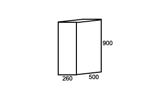 Кашпо прямоугольное 500х260х900 (сосна)