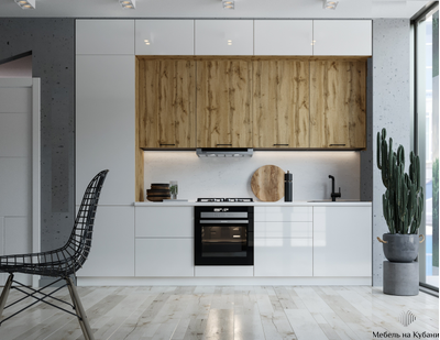 Хелмер кухня модульная с фасадами из ЛДСП разные цвета