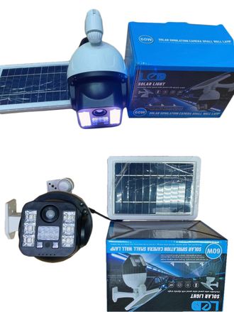 УЛИЧНЫЙ СВЕТОДИОДНЫЙ СВЕТИЛЬНИК SOLAR LAMP | 2 В 1 С ДАТЧИКОМ ДВИЖЕНИЯ, В ВИДЕ КАМЕРЫ НАБЛЮДЕНИЯ НА СОЛНЕЧНОЙ БАТАРЕЕ ОПТОМ