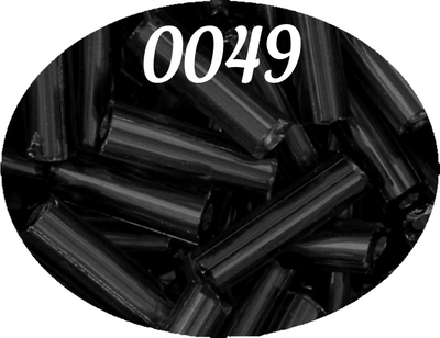 Стеклярус Zlatka 6мм 10гр цвет № 0049 черный