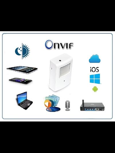 Охранная IP WiFi-LAN видеокамера с ночным видением и аудиоканалом (корпус ИК датчика), встроенный DVR. HD