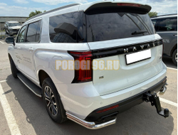 Защита заднего бампера  угловая двойная Папа Тюнинг d60/42 для Haval H5 2024-