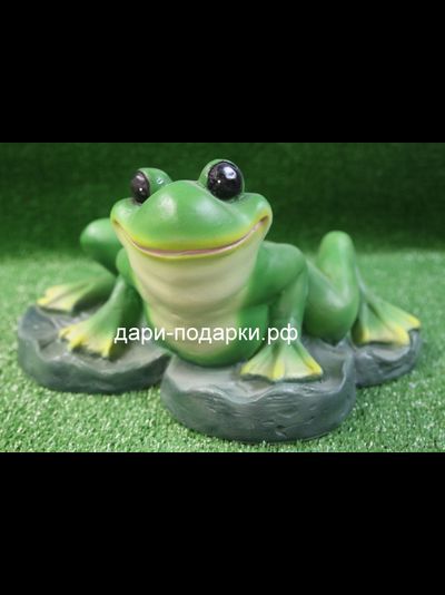 Лягушка на листе - символ богатства!!! 25*18см   1,3кг    полистоун Россия 1485/012253