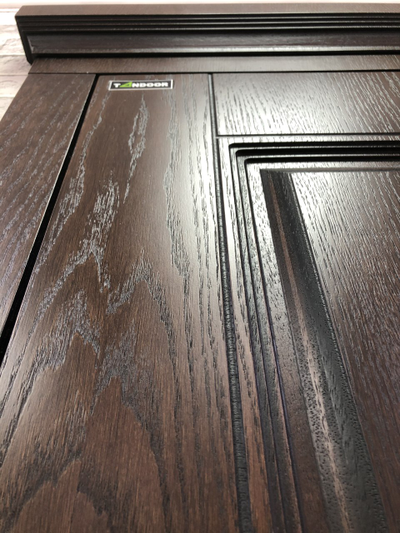 МЕТАЛЮКС (БЕЛАРУСЬ). ТИТУЛ 100 мм (ТРЕХКОНТУРНАЯ). ARTWOOD  ТЕМНЫЙ ОРЕХ/ ДУБ БЕЛОВЕЖСКИЙ.