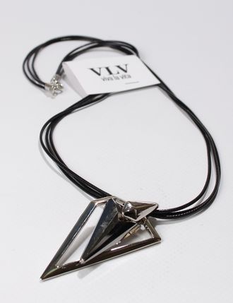 Подвеска "Ромб в металле" серебро