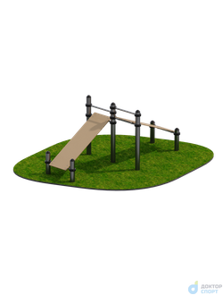 Скамья для пресса двойная