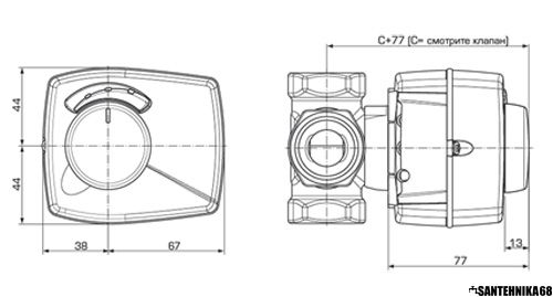 Электропривод ESBE ARA 661 для смесительного клапана vrg Тамбов купить ...