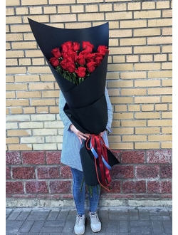 25 ГОЛЛАНДСКИХ РОЗ "BLACK"