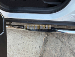 Пороги труба с проступью Папа Тюнинг d76 для BELGEE X70 2024-