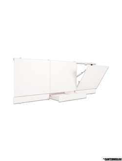 Водостойкий экран под ванну с выдвижным ящиком Метакам 1490*540-580 1690*560-600 белый