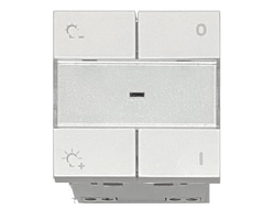 Диммер клавишный универсальный, матовый белый, 2 модуля, Efapel Quadro 45