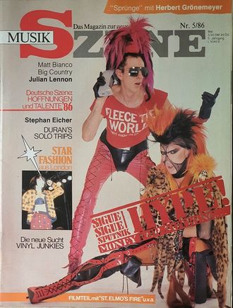 Music Szene Magazine May 1986 Sigue Sigue Sputnik, Иностранные музыкальные журналы, Intpressshop
