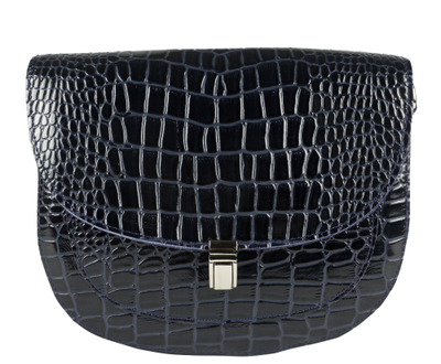 Кожаная женская сумка Amendola dark blue (арт. 8003-19)