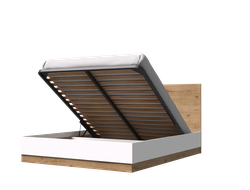 Кровать АДЕЛЬ 1,4 с подъемным основанием Дуб Вотан-Белый гладкий