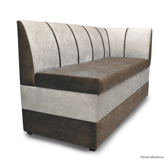 Кухонный диван Форум-8 170см, правый Коричневый/слоновая кость