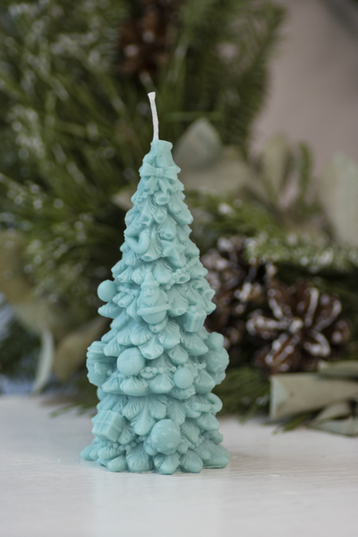 Свеча "Ёлка рождество" Бирюза