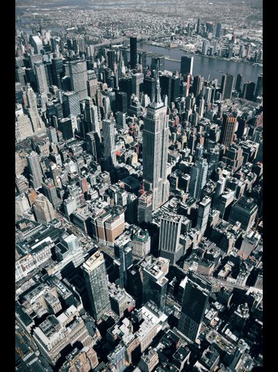 Картина обогреватель, спутниковое фото Эмпайр Стейт Билдинг Нью-Йорк