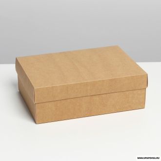 Коробка складная Крафт Крышка - дно 21 х 15 х 7 см