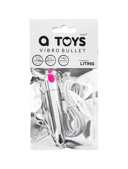 761065  Вибропуля A-Toys by TOYFA LITING, 10 режимов вибрации, АБС-пластик, серебристый, 9,5 см