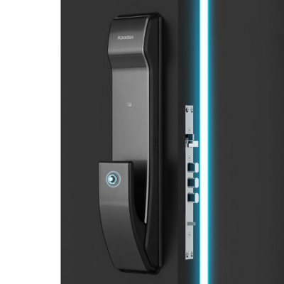 Врезной электронный дверной замок Kaadas K9-5W Black с отпечатком пальца