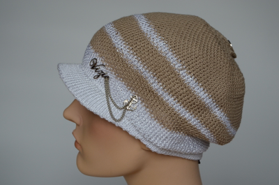 Кепка Vizio 5038 белая с бежевым