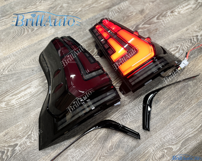 Стопы Toyota Land Cruiser Prado 150 2009-2024 с анимацией черные