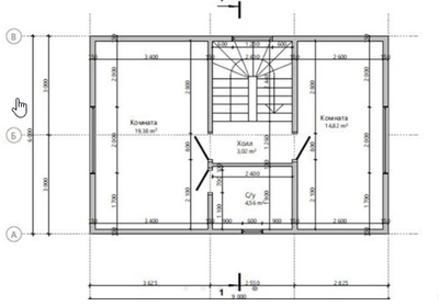 Двухэтажный каркасный дом с двумя спальнями 85м² (SK78)