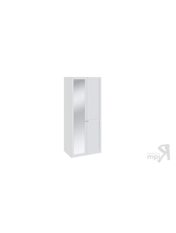 Шкаф для одежды с 1-ой глухой и 1-ой с зеркальной дверью «Ривьера» СМ 241.07.002 R