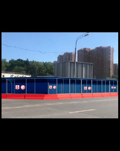 Тип 2.4 Защитно-охранное ограждение с пешеходной галереей