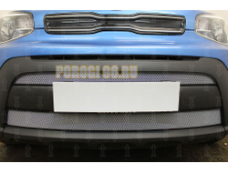 Защита радиатора Kia Soul 2017-2019 (2 части) chrome