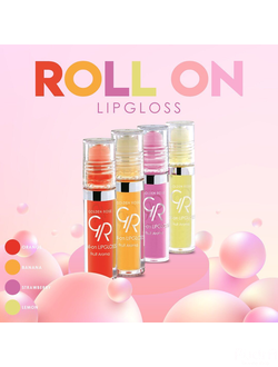 Golden Rose Блеск шариковый для губ Roll-on Lipgloss тон 01 Strawberry