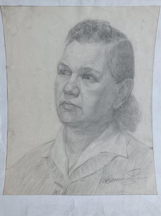 "Мужской портрет" бумага пастель Васильев П.К. 1989 год