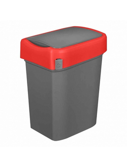 Бак для мусора 10 л. 24,5*19,6*34,5 см. с красным ободом