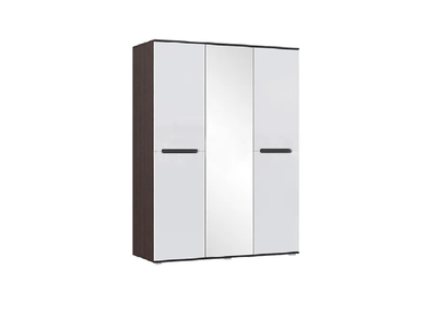 КИМ Шкаф 3-х ств.(1500*2230*520мм), белый глянец/венге