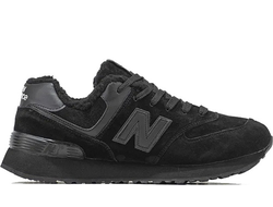 New Balance 574 Winter Black с мехом