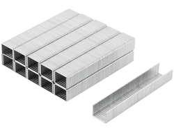 Скобы для степлера закалённые прямоугольные 10,6 мм х 1,2 мм (широкие тип 140) 8 мм, 1000 шт.8 мм, КУРС 31162