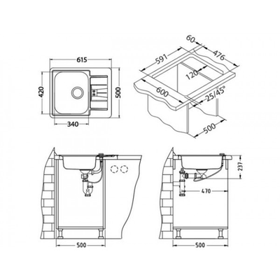 Мойка Alveus Line 60